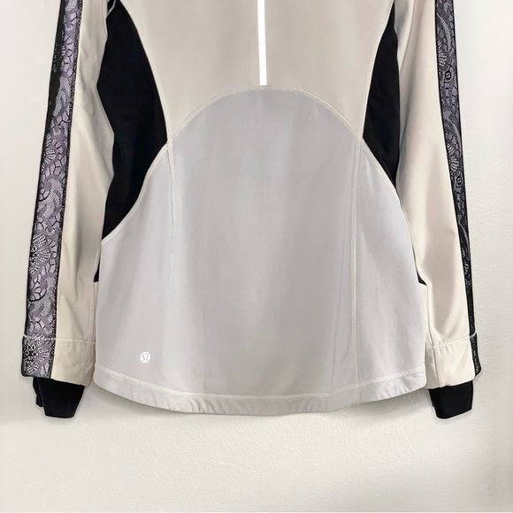 Lululemon Run Draft Dodger Jacket Polar Cream Black Laceoflage 6 - Picture 11 of 16